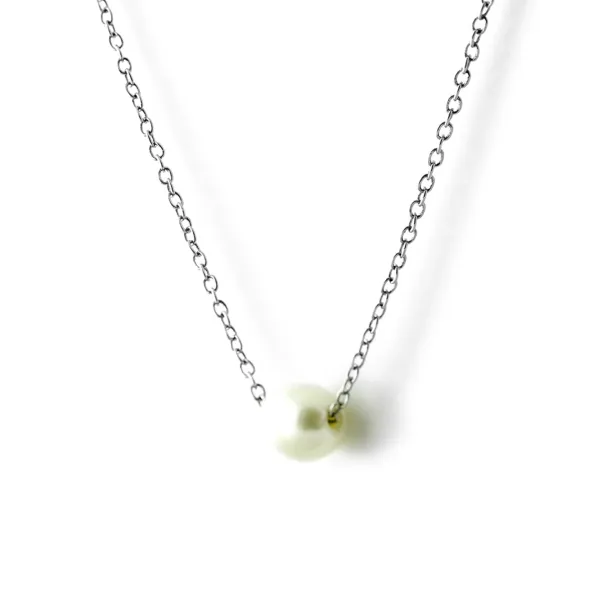 Gold necklace with white pearl - PEARE Image