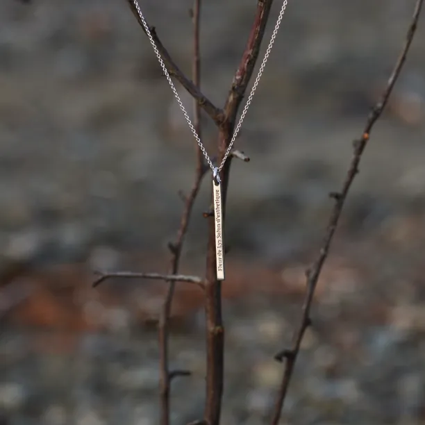 Minimalist necklace with engraving option ODDA Image
