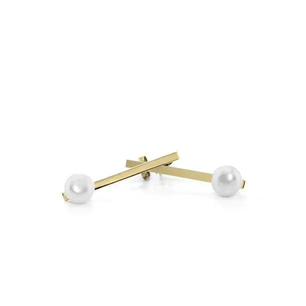 Gold earrings with pearls - Hakkola  Image