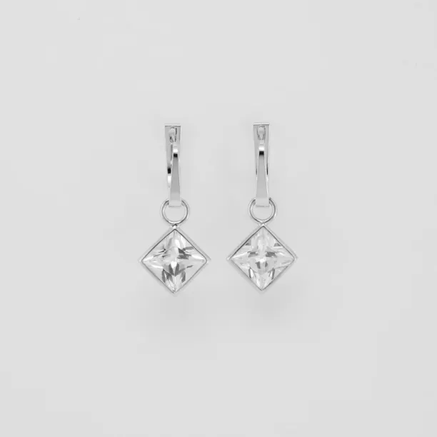 Silver earrings with princess zirkons TUSSE Image