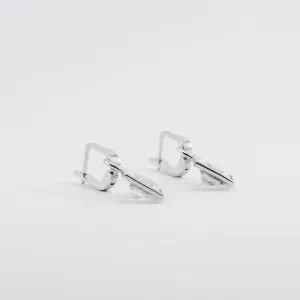 Silver earrings with princess zirkons TUSSE Thumbnail