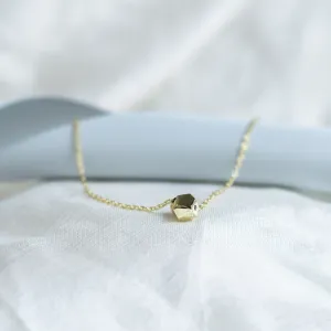 Gold bracelet with a special cube and diamond GIMLE Thumbnail