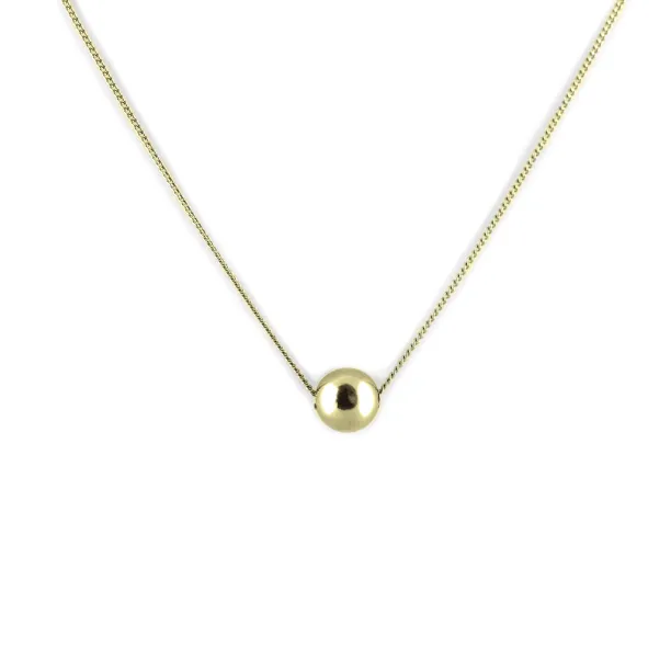Minimalist silver ball pendant OKKE Image