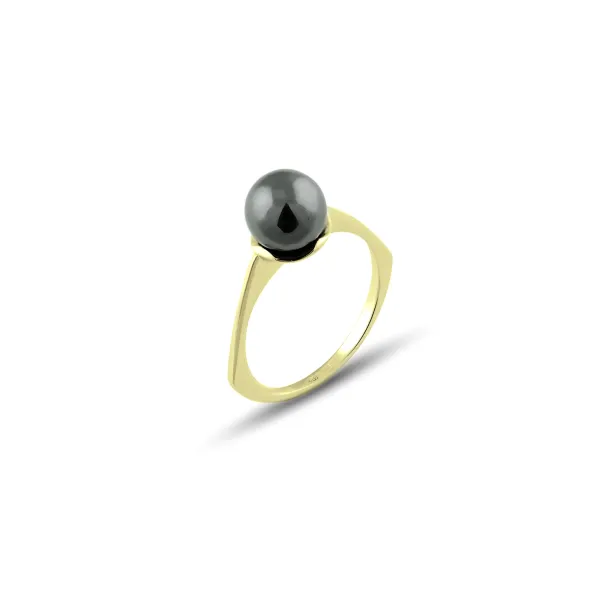 Gold ring with hematite - Fia Image