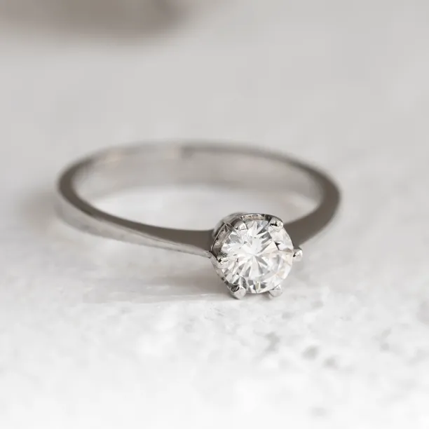 Engagement ring with diamond 0.4ct FLORA Image