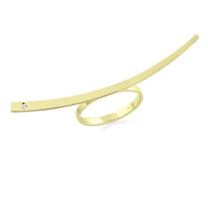 Atypical gold ring Donna - with a diamond Thumbnail