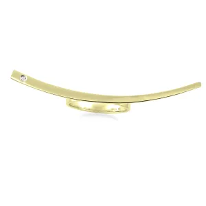 Atypical gold ring Donna - with a diamond Thumbnail