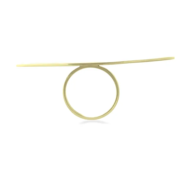 Atypical gold ring Donna - with a diamond Image