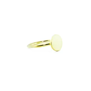 Gold minimalistic ring with engraving  and tiny diamond Bery Thumbnail