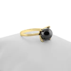 Ring with hematite and diamonds BURAS Thumbnail