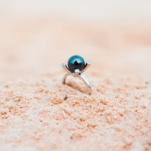 Ring with hematite and diamonds BURAS Thumbnail