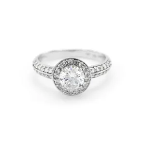 Halo silver ring with zirkons IMSROA Thumbnail