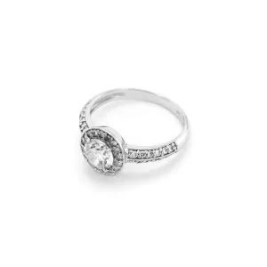 Halo silver ring with zirkons IMSROA Thumbnail