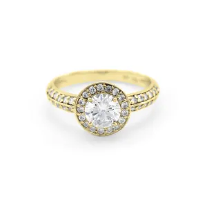 Halo silver ring with zirkons IMSROA Thumbnail