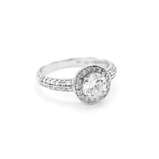 Halo silver ring with zirkons IMSROA Image