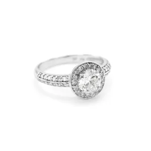 Halo silver ring with zirkons IMSROA Thumbnail