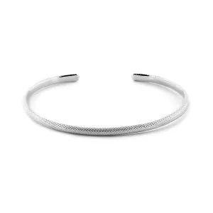 Simple sterling silver bangle bracelet TROMSO Thumbnail
