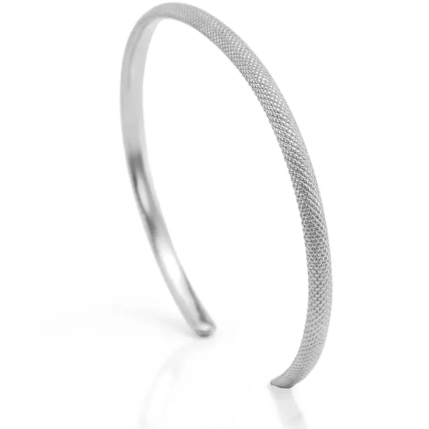 Simple sterling silver bangle bracelet TROMSO Image
