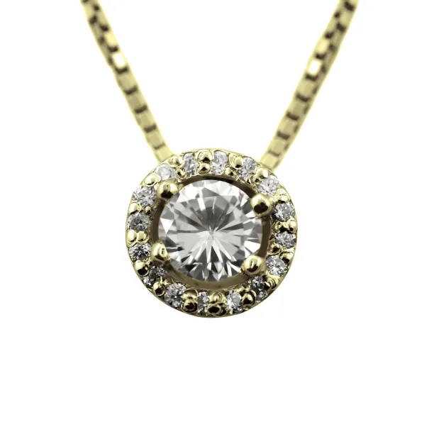 Classical sterling silver necklace with zircons RODE Image