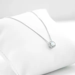 Classical sterling silver necklace with zircons RODE Thumbnail