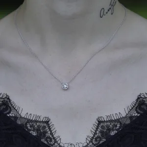 Classical sterling silver necklace with zircons RODE Thumbnail