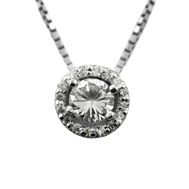 Classical sterling silver necklace with zircons RODE Image