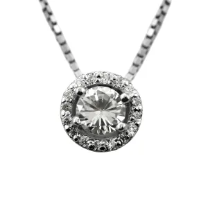 Classical sterling silver necklace with zircons RODE Thumbnail