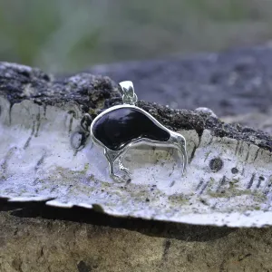 Necklace with black enamel - KIKE Thumbnail