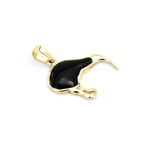 Necklace with black enamel - KIKE Thumbnail