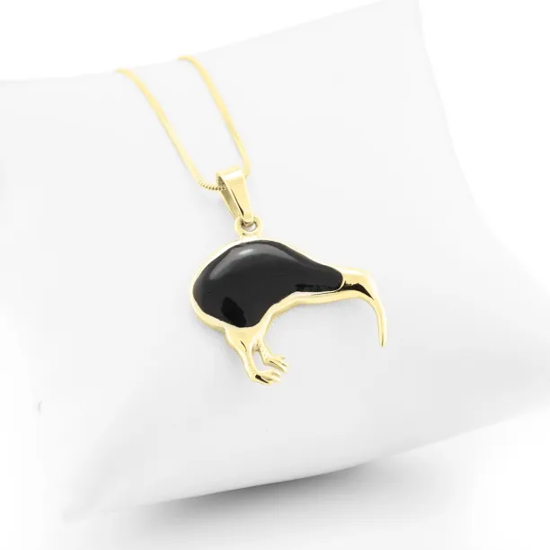 Necklace with black enamel - KIKE Image