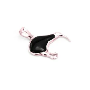 Necklace with black enamel - KIKE Thumbnail