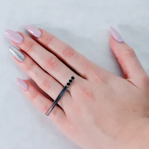 Original ring with black enamel OTNES Thumbnail