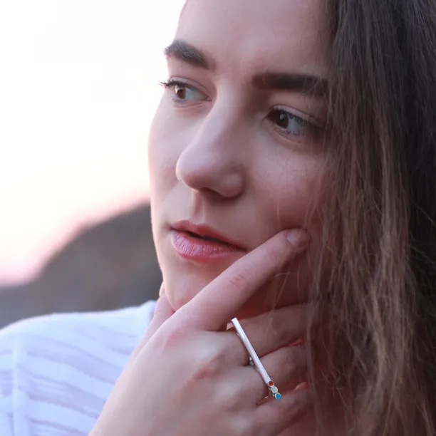 Original ring with black enamel OTNES Image