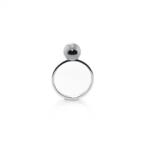 Minimalist ring with hematite RENA Thumbnail