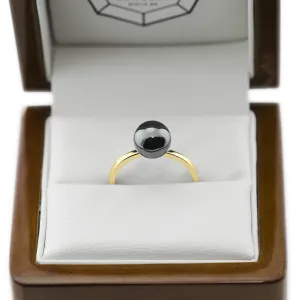 Minimalist ring with hematite RENA Thumbnail