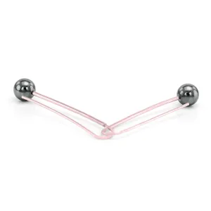 Minimalist drop earrings with hematite NUGATA Thumbnail