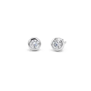 Simple Sterling Silver earring with Zircon KLOFTA Thumbnail