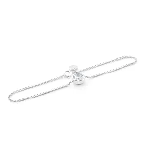 Simple Sterling Silver bracelet with Zircon LOKKA Thumbnail