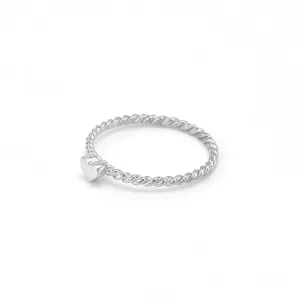 Simple silver ring with tiny heart LUSI Thumbnail