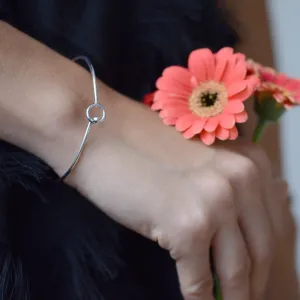 Sterling Silver open cuff bracelet FARET Thumbnail