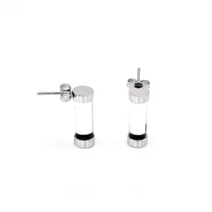 Exclusive Fuse Sterling Silver earring with rock-crystal Thumbnail