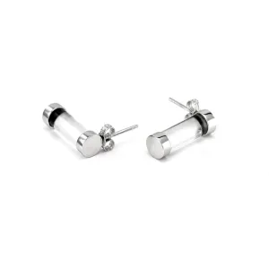 Exclusive Fuse Sterling Silver earring with rock-crystal Thumbnail