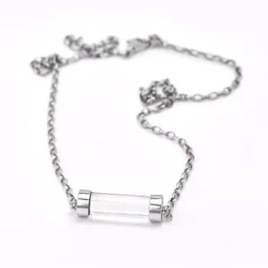 Exclusive Fuse Sterling Silver necklace with rock-crystal Thumbnail