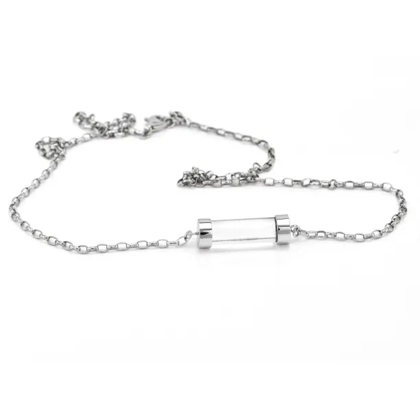 Exclusive Fuse Sterling Silver necklace with rock-crystal Image