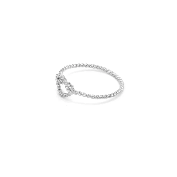 Original Sterling Silver and White Gold Knot ring NODE Image