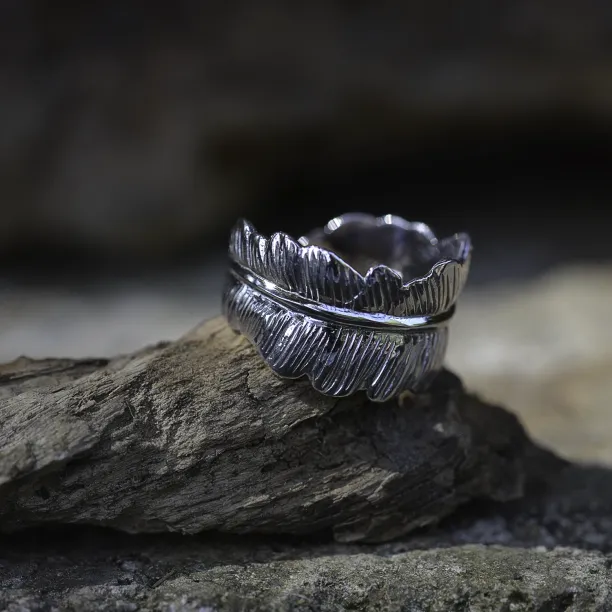 Original Sterling Silver ring LEAF Image