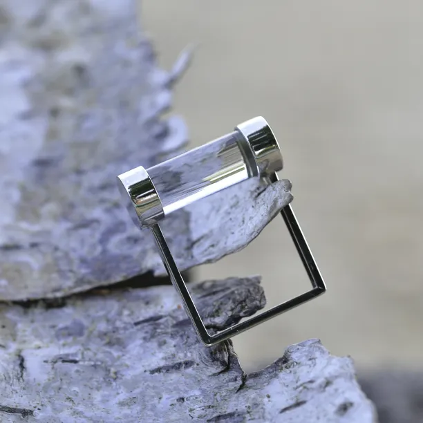 Exclusive Fuse Sterling Silver ring with Light Rhinestone  Image