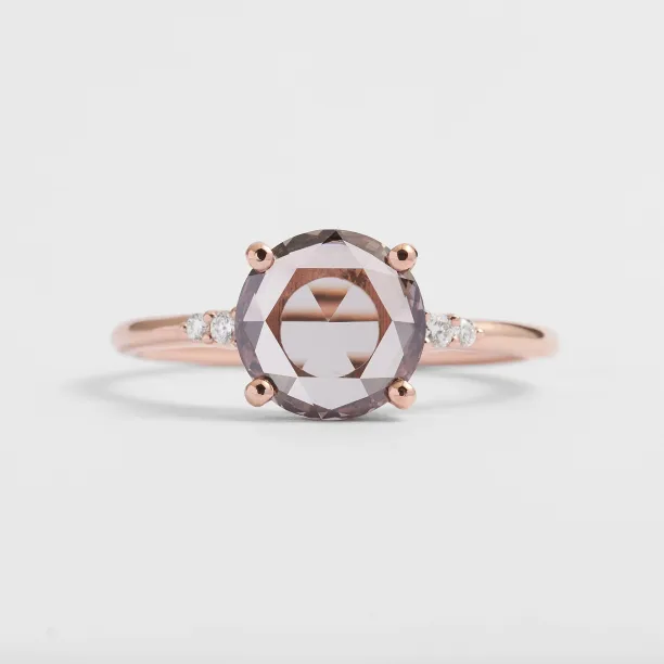 Lab grown diamond and natural diamond gold ring SYDNEY Image