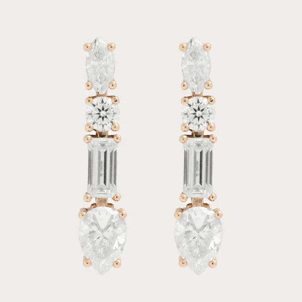 Dangle moissanite earrings MARINA Image