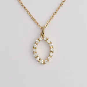 Marquise lab-grown diamond necklace HAILEY